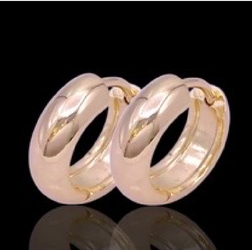Gold Mini Dome Huggie Hoop Earrings
