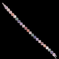 Gold Multicolor CZ Clover Tennis Bracelet