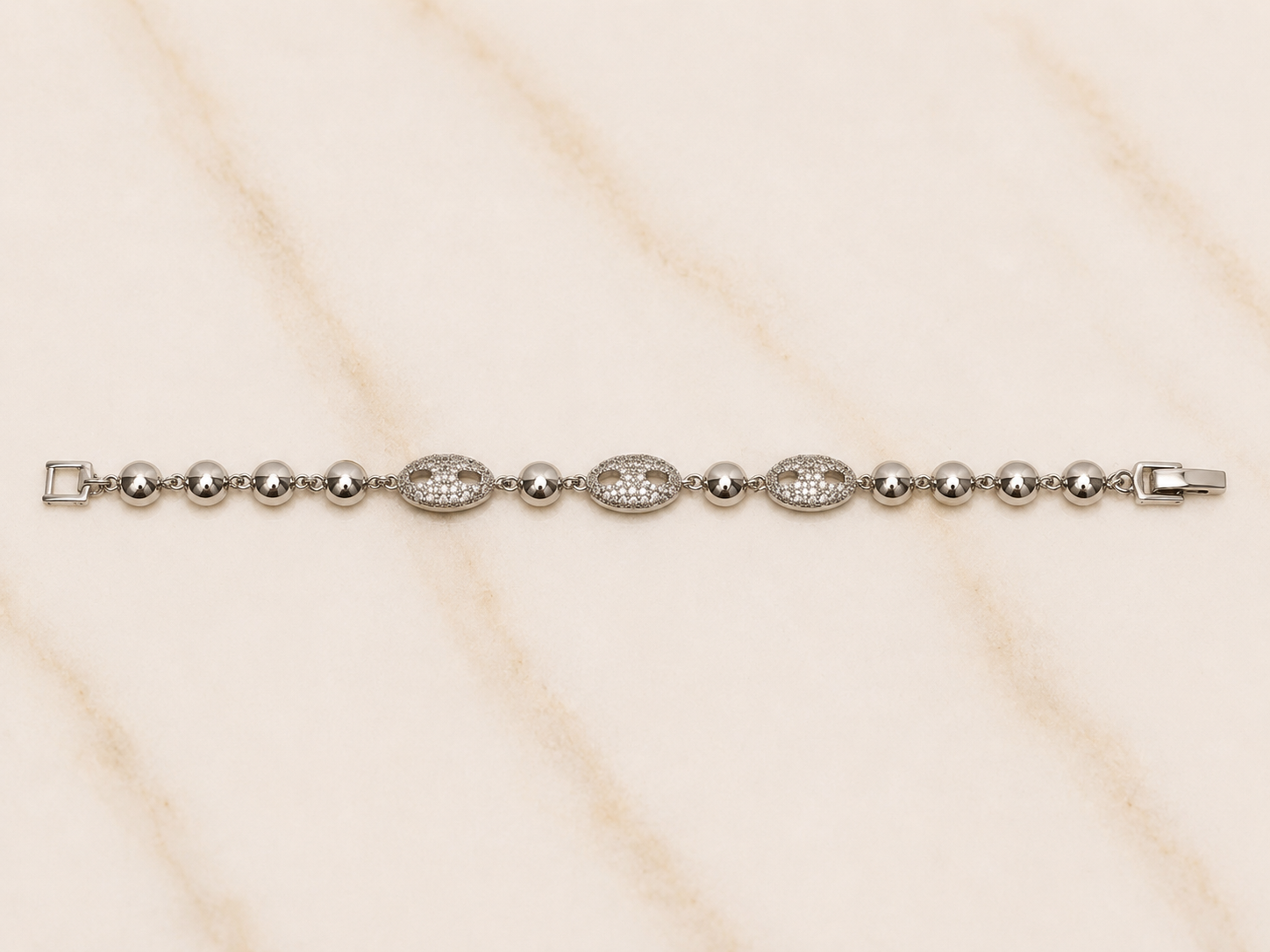 Pearl & Diamond Trinity Bracelet