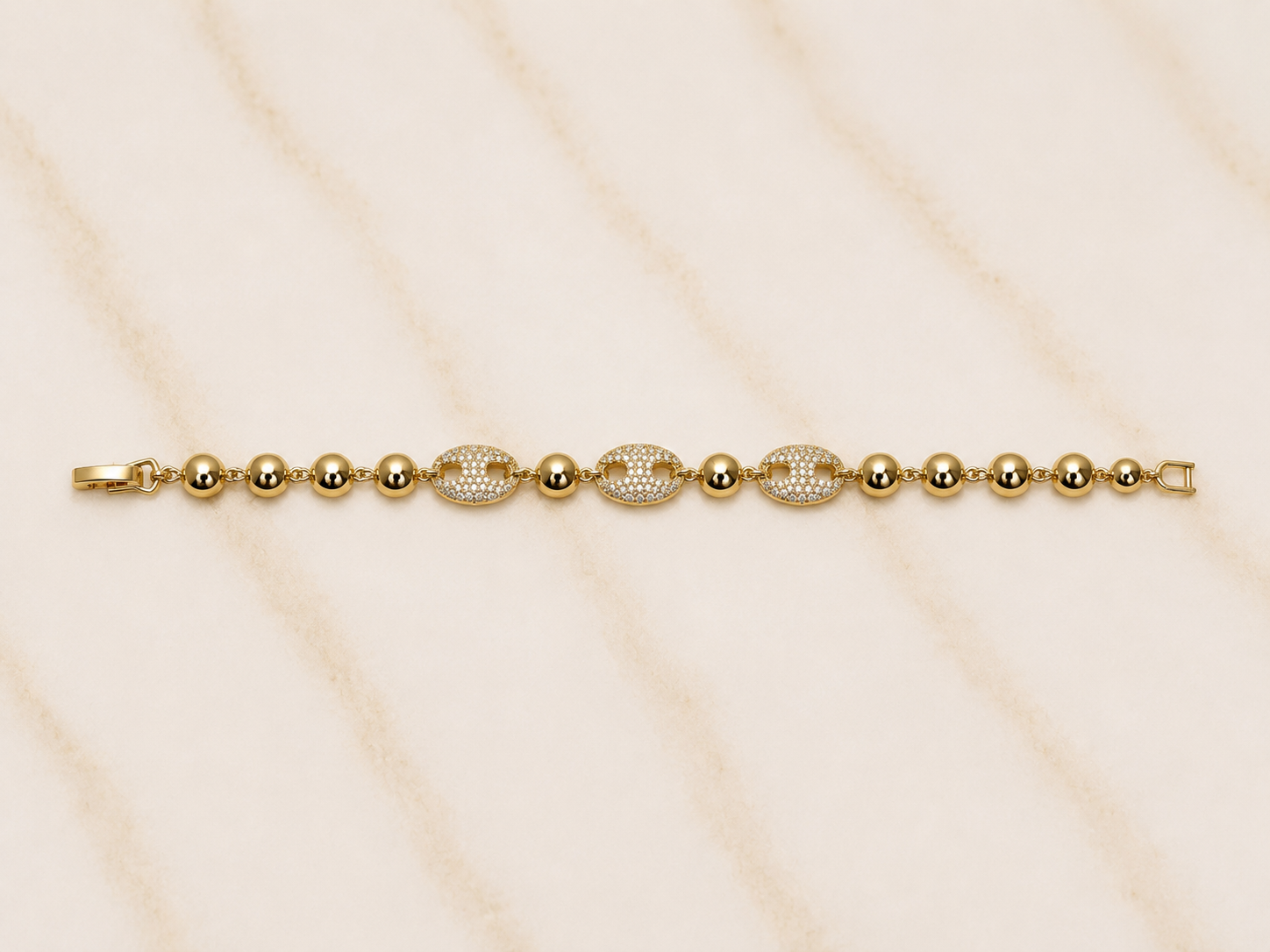 Pearl & Diamond Trinity Bracelet
