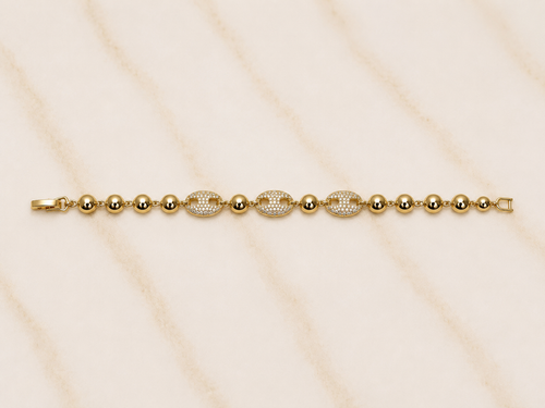 Pearl & Diamond Trinity Bracelet
