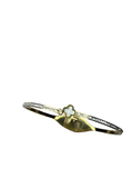 Gold White Mother of Pearl Clover Cuff Bracelet