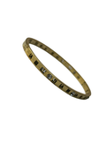 Gold Roman Numeral Crystal Bangle Bracelet