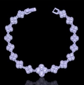 Silver Zirconia Blossom Tennis Bracelet