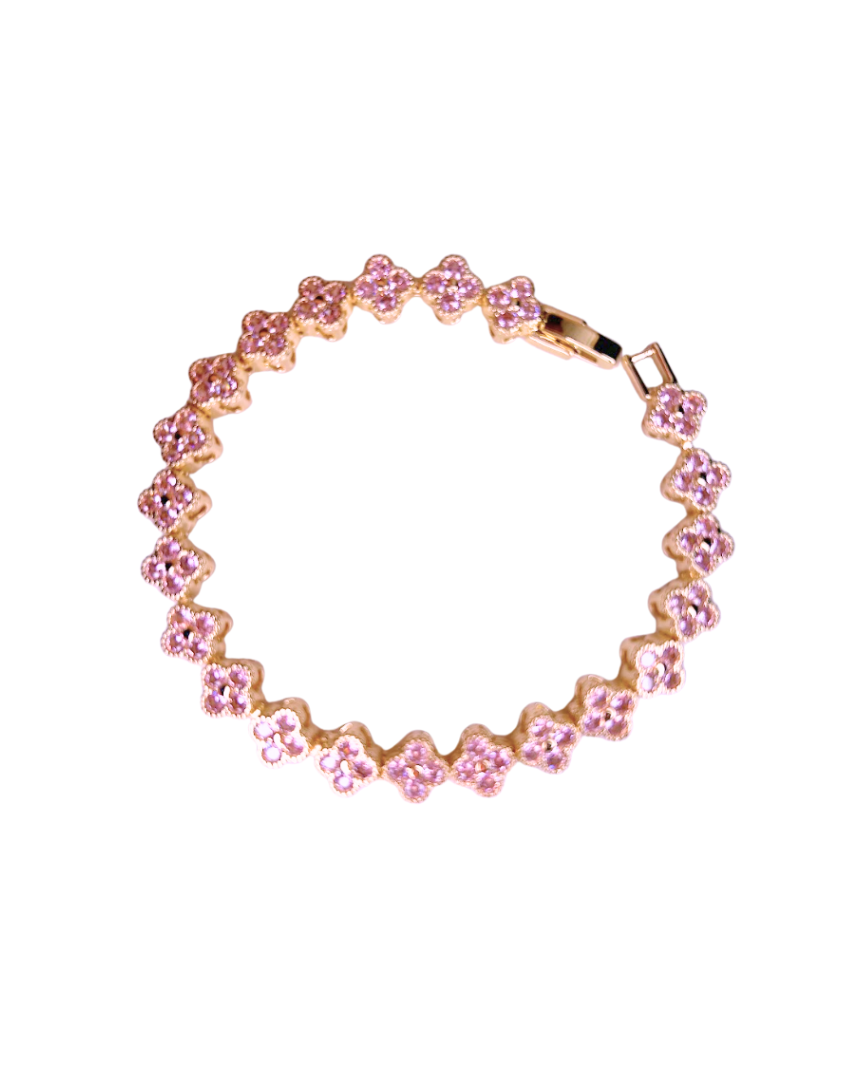 Lucky in love clover Tennis Bracelet