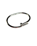 Bold Nail Cuff Bangle (silver)