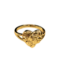 Golden Heart Nugget Ring