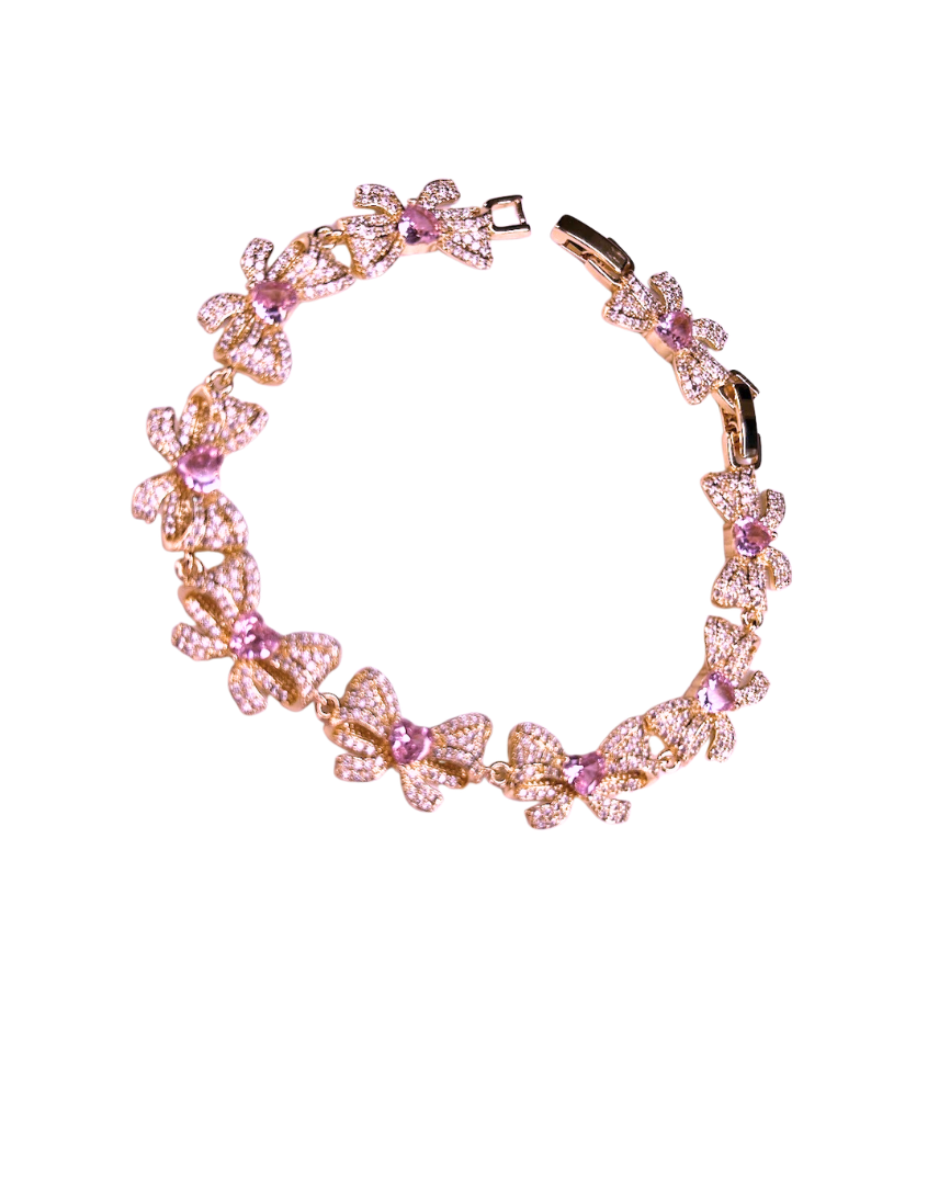 Paris Bow Sparkle Bracelet